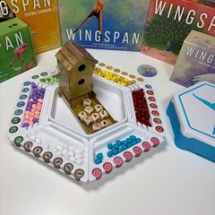 Wingspan Rotating Organizer All Expansion Token Egg Storage 6 Trays Dice Arena