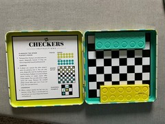 Magnetic Checkers Travel Size Mini Game in Metal Tin – Compact Portable Set