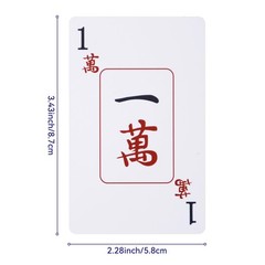 Mahjong Cards Large Print Waterproof Game Set 36 Tiles Traditional