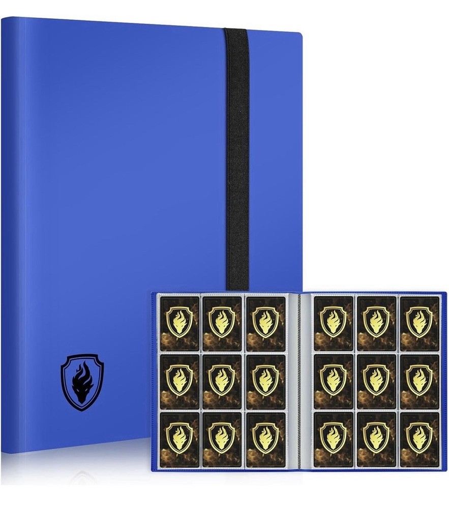 Card Binder 9 Pocket, Fabmaker 396 Pockets 9.8 x 1 x 12.1 inches, Blue