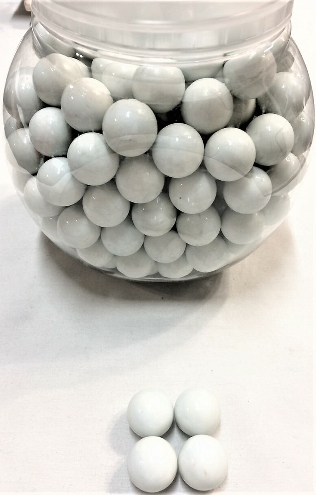1″ INCH 25mm 2 LBS POUND Opaque WHITE Solid Glass Marbles Free Shipping Priority