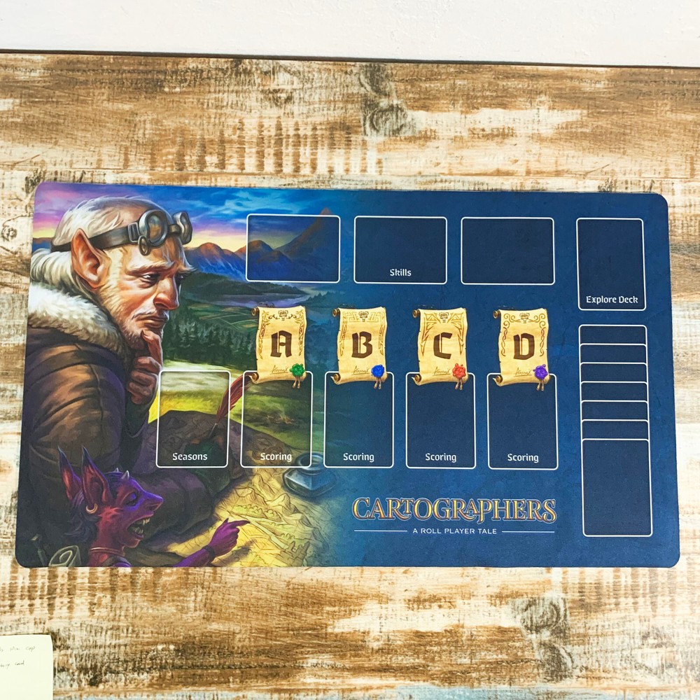 Cartographers: A Roll Player Tale Board Game + Playmat + Skills Mini Expansion