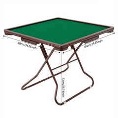Mahjong Table with 4 Cup Holders & 4 Drawers for 4 People,Foldable Mahjong Table