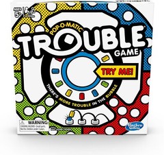 Hasbro Gaming Trouble Board Game for Kids Ages 5 and Up 2-4 Players (Packaging m