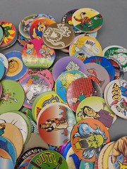 Vintage POGS Lot Of Over 320 Pieces W/ Slammers 90s Bart Jurassic Rangers Poison