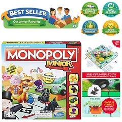 Junior Board Game for 4 Players, Ages 5 and up Amazon Exclusive