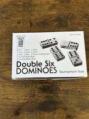 Marion & Co. Double 6 Dominoes Red Tournament Size Spinners W/ Faux Velvet Box