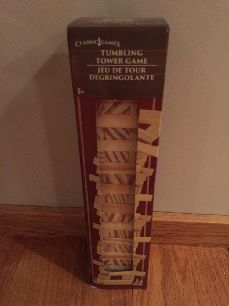 Classic Games Tumbling Tower Game 72pc Wooden Stacking Blocks Factory Sealed NIB
