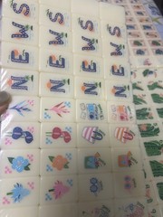 American Mahjong Tiles set ,160 tiles,Blue and white grid