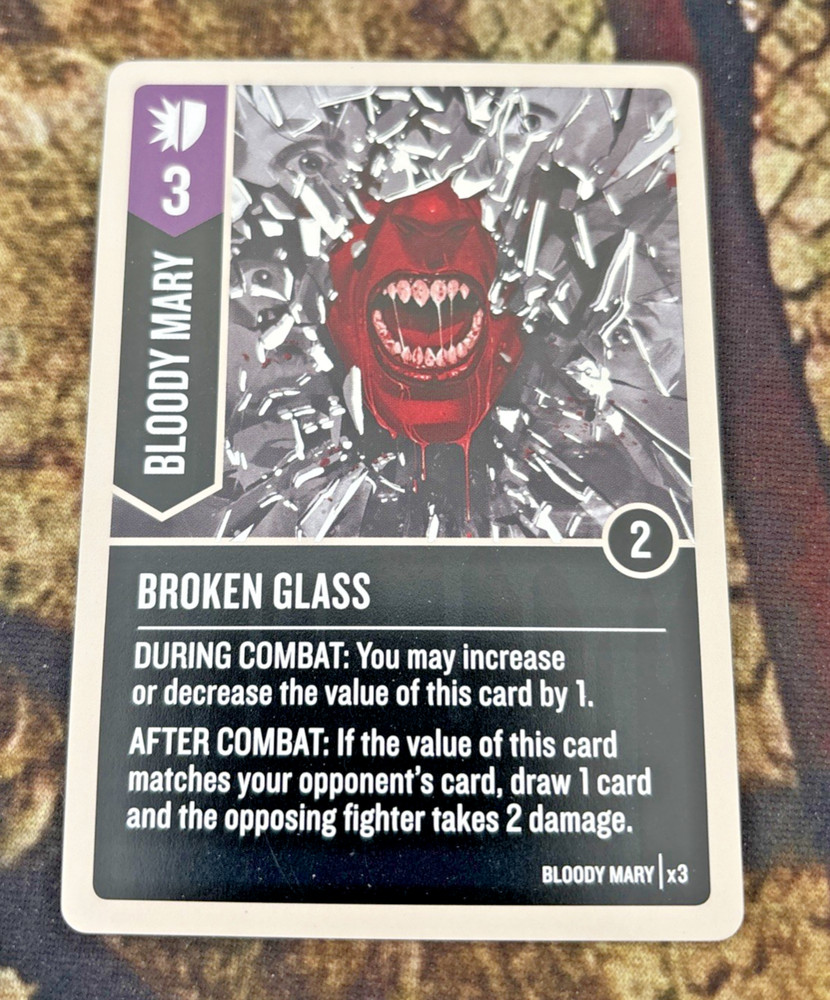 Restoration Games Unmatched Foil Promo Card Bloody Mary Broken Glass