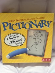 Pictionary Board Game 2018 Edition Mattel Quick Sketches Erasable Boards Markers