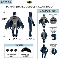 Kids Bedding Plush Cuddle Pillow Buddy Batman One Size Franco PC1718 Super Soft
