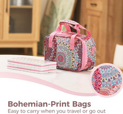 American Mahjong Tile Set with Printed Handbag, 166 Premium Pink Tile and Access