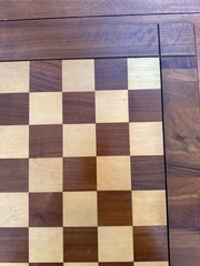Drueke Chessboard, Walnut & Birch, Double Sided, 2″ Squares, 20×20