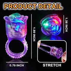 Glow Rings Multicolor Pack of 200 Led Bulk Party Supplies6 Light Kids Adults
