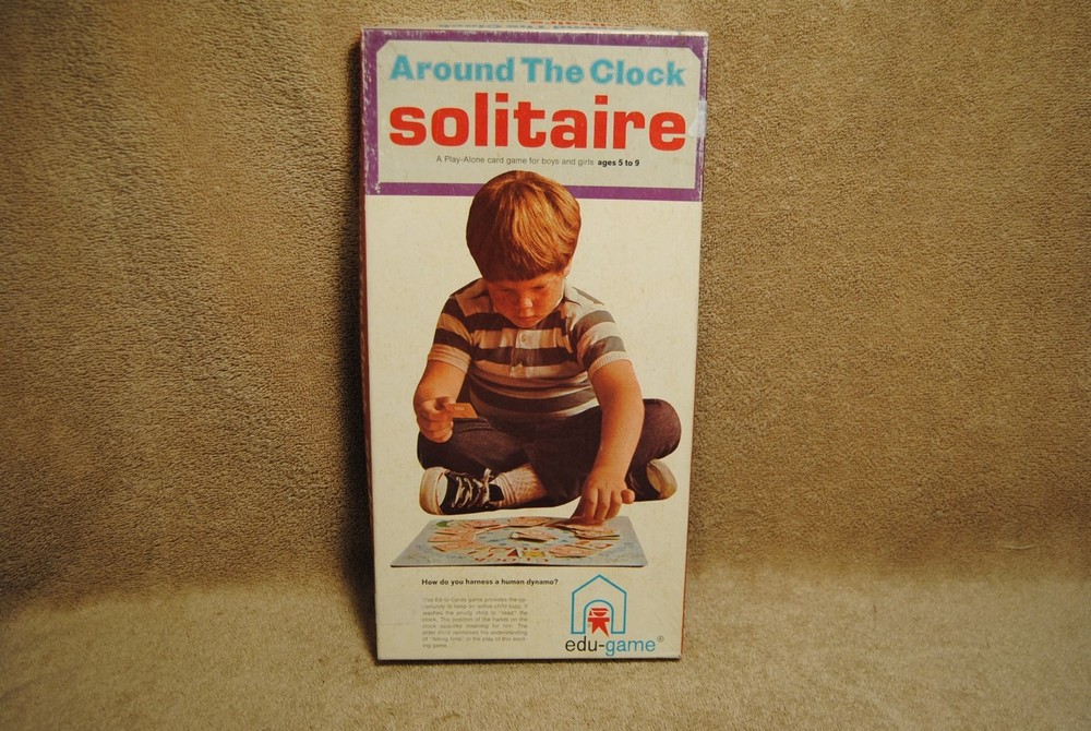 Vintage Around the Clock Solitaire Game Complete 1970 Edu-Game No.144