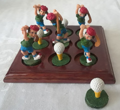 10 PC Tic Tac Toe Golf Game w/ 5.5 in Wood Game Board