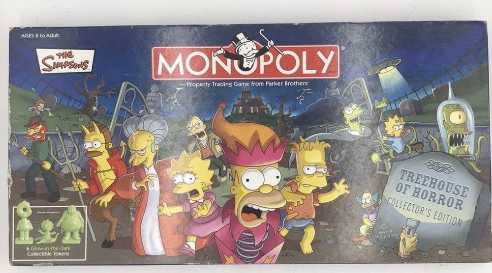 The Simpsons Treehouse Of Horror Collectors Monopoly *RARE Misprint Instructions