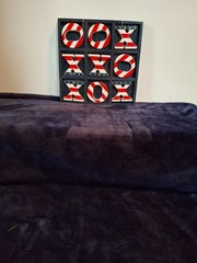 Hobby Lobby Red White and Blue 10 x 10 Inch Tic Tac Toe Table Top Board Game