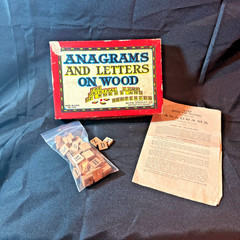 Vintage Anagrams And Letters With Wood Letters Milton Bradley No. 4719 1930’s