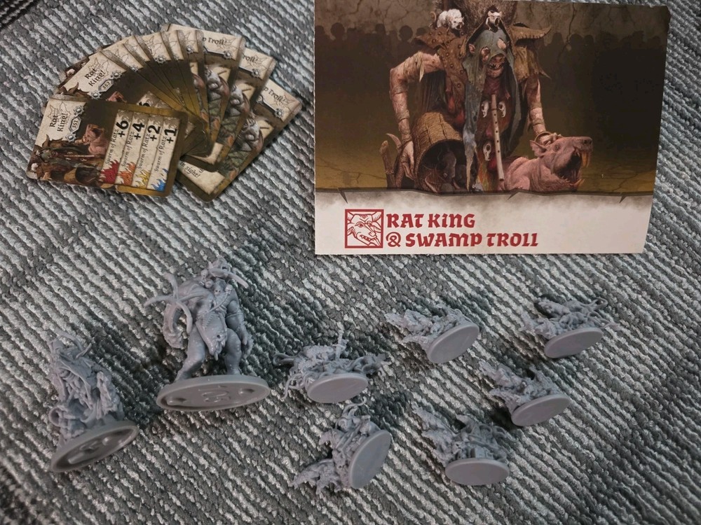 Zombicide – Rat King & Swamp Troll – 100% Complete & Loose – Minty!