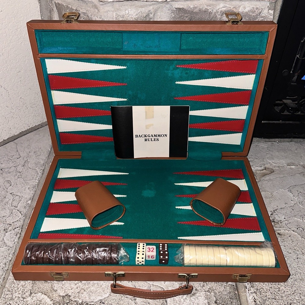 Vintage Backgammon 24×19” Tournament Folding Board Game Professional