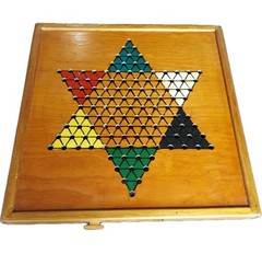 Vintage Hand-Made Chinese Checkers, Jokers, Marbles Game Board,USA Circa 1950’s