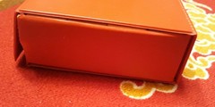 Vintage Domino By Cardinal 55 Pieces 3/8″ Thick DOUBLE NINE Red Vinyl Case AS SH