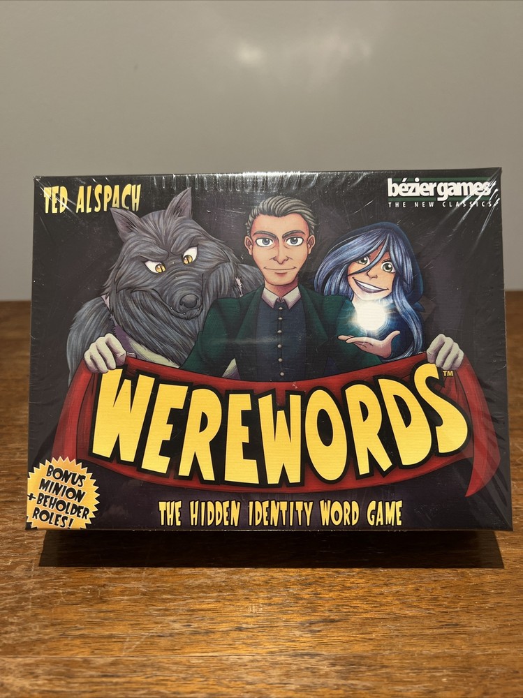 WEREWORDS The Hidden Identity Word Game Bezier Games w- Minion & Beholder Roles