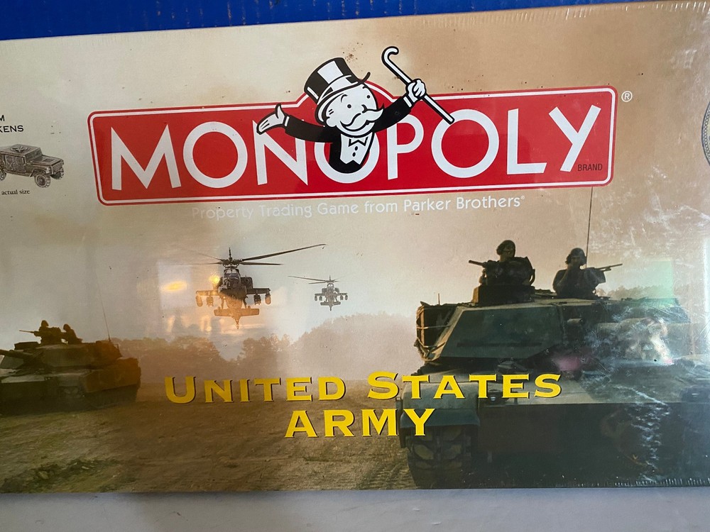 NEW United States US Army Edition Monopoly 2002 Hasbro Board Game Pieces Sealed