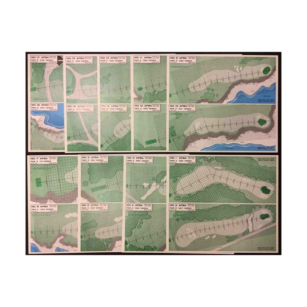 APBA Board Games Golf – “Pebble Beach” Pebble Beach Course Bag EX