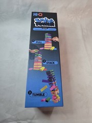 Tumbling Tower Color Stack Game, Blocks with Dice – 48-Piece Wooden Stacking …