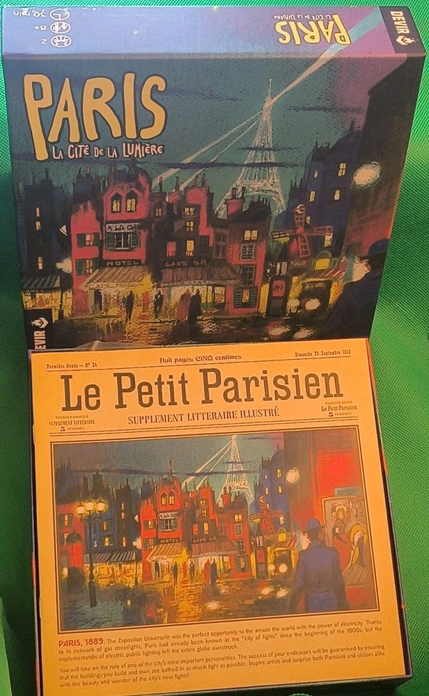 Paris La Cite de la Lumiere Game by Devir Americas 2 Player City of Lights