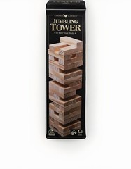 Spin Master Games Jumbling Tower Party Game – 48 Solid Wood Pieces Blocks