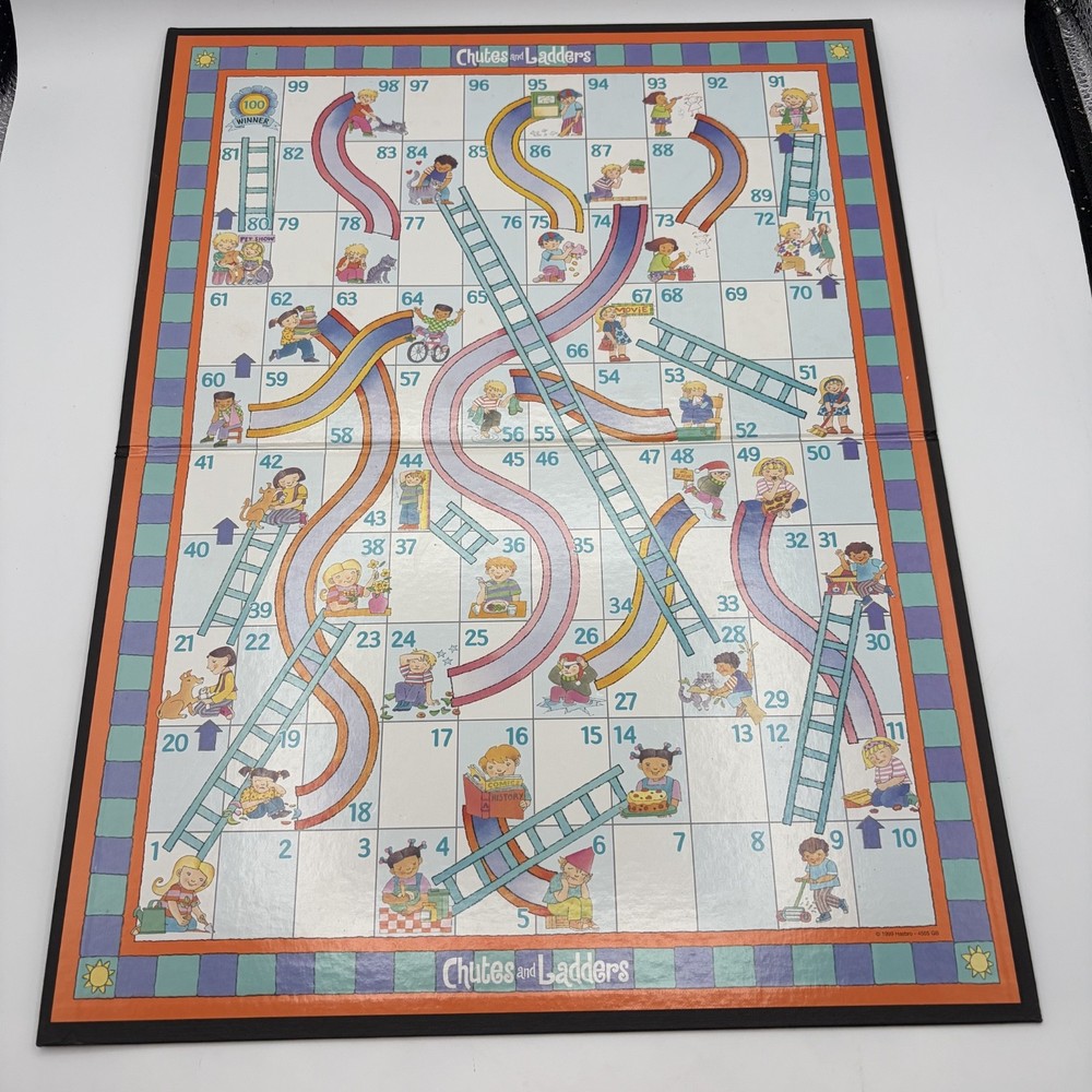 Chutes & Ladders Game Board Replacement Milton Bradley Classic 1999