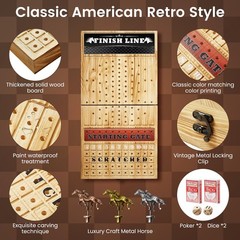 Horse Racing Board Game with 11 Luxury Metal Horses, Horse Race Board Games H…