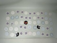 Vintage POGs, Milk Caps Lot, Horror, Monsters, Skulls, USED, 55, See Description
