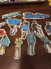 Batman & Robin 1973 Ideal Vinyl Foldout Play Set Cardboard Figures Mego