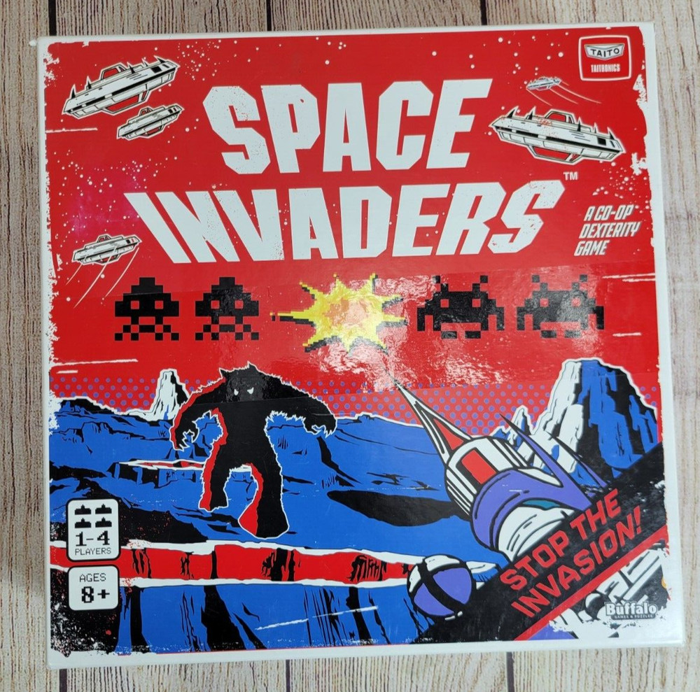 Buffalo Games Space Invaders Game Retro Video Game Turned Board Game