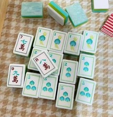 Coral & Coast Inspired 4-Layer American Mahjong Tiles