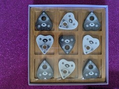 Wooden Spirit Board Tic Tac Toe Game for Kids Adults Halloween