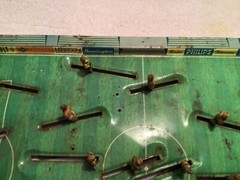 Vtg. Tin Litho Tabletop Olympic Soccer Football Game by Technofix 1960s HTF Toy