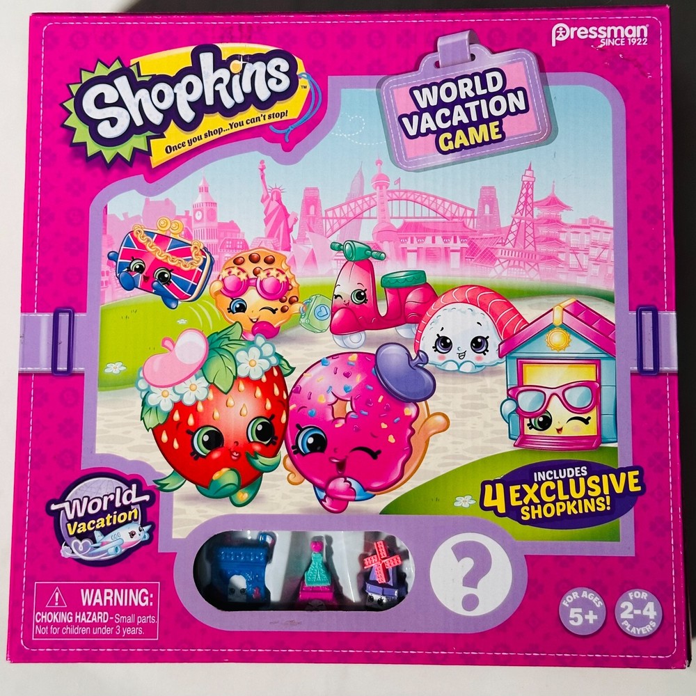 Shopkins World Vacation Game Pressman Moose 2-4 Players Brand New