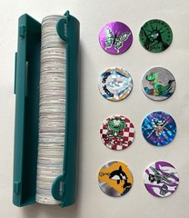 145 POGS MILK CAPS COFFIN CONTAINER FOIL CARS ANIMALS Random Lot VINTAGE 90s