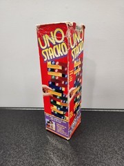 UNO Stacko Block Tower Game 1994 No Dice (Otherwise Complete) Vintage Mattel