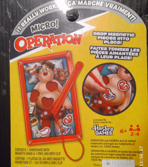 NEW mini Micro OPERATION game with clip on pouch travel size IT REALLY WORKS