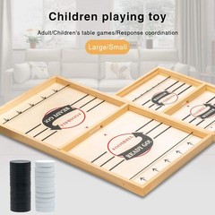 2x Fast Sling Puck Desktop Game Winner PK Board Game Children Toys Gift Big Size