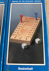 VTG Sports Bogglers Wooden Games by Russ Berrie NOS Football, Basketball, Derby