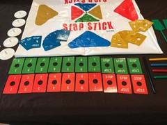 1966 Slap-Stick Board Game By MB -Large Vinyl Mat- Complete – Good Condition!!