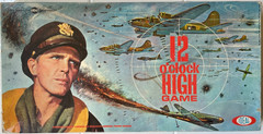 12 O’Clock High Boardgame – Ideal (Robert Lansing lid) Box Fair – game VG – 1965